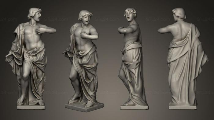 Статуи античные и исторические (Статуя тенора, STKA_1009) 3D модель для ЧПУ станка